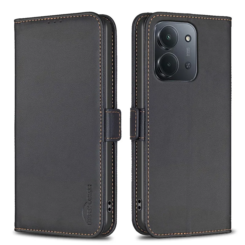 محفظة Redmi 15 15C A5 مع فتحة للبطاقات تدعم حافظة جلدية مغناطيسية لهاتف Xiaomi Redmi 15 15C 14C 5G A5 4G Redmi15 الغطاء الخلفي