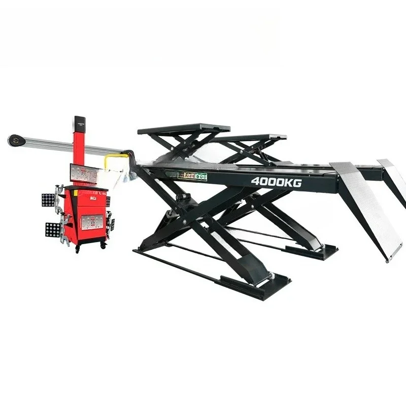 

Ultra-thin pit-free child and mother large scissor lift car lift auto repair rack four-wheel aligner