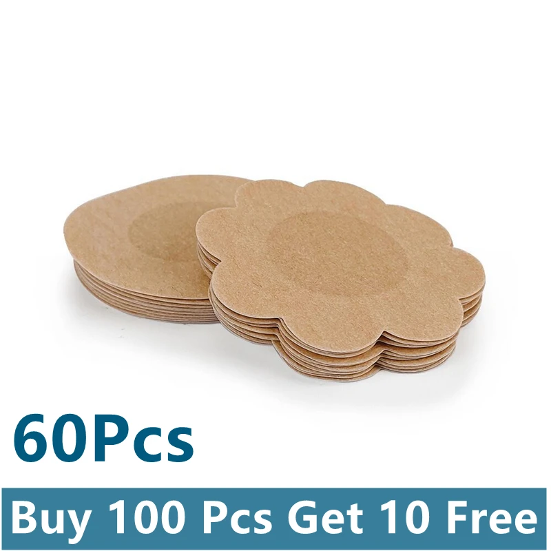 

60Pcs Nipple Covers Women Invisible Breast Lift Tape Overlays Bra Nipple Stickers Chest Stickers Adhesivo Bra Disposable