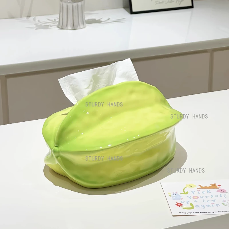 

Ceramic fruit tissue box living room home decoration high-end sense paper box storage box