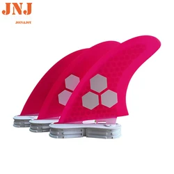 JNJ FCS II Pink Surfboard Fins Mf Medium G5 Large G7 Thruster Made Of Fiberglass And Honeycomb