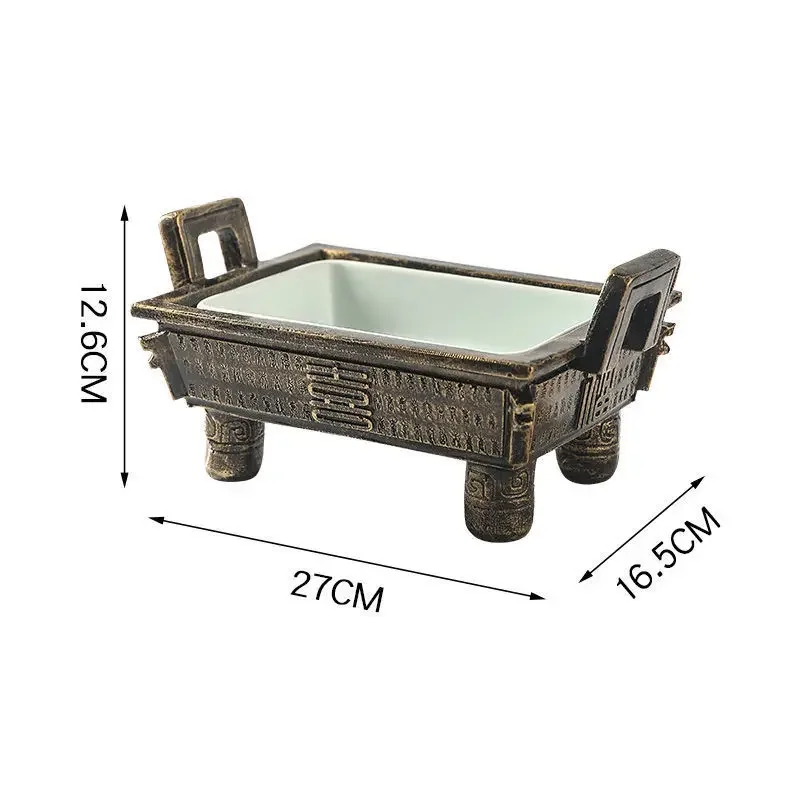 Chinese Style Palace Retro Style Creative Tableware Hotel Restaurant Ambiance Dishes Private Dining Club Ceramic Pate Set G