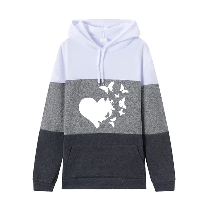 뜨거운 판매 품질 가을 겨울 데일리 캐주얼 후드 조깅 여성용 스웨터 Drawstring Fashio 스포츠 삼색 탑 단순성