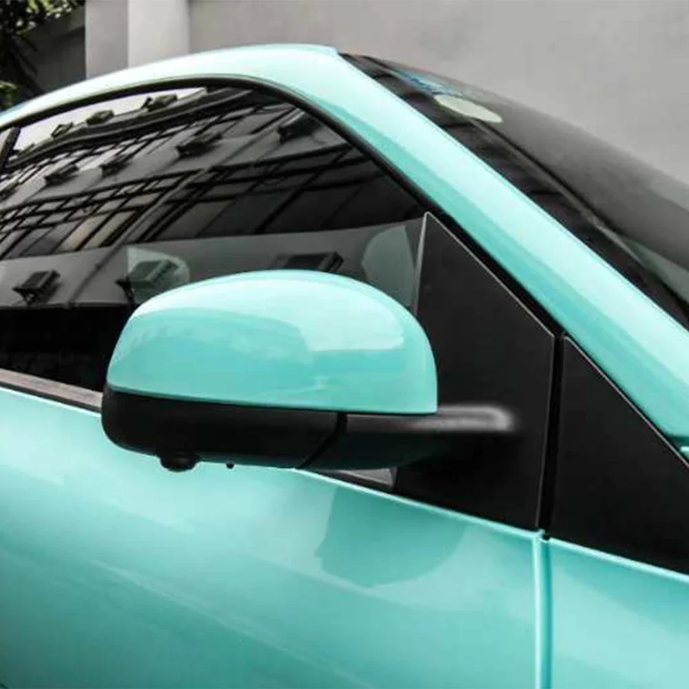Tiffany Blue Car Sticker Adhesive Vinyl Wrap PET Color Change Film Bubble Free Wrap Film Car Accessories Interior Exterior view 5