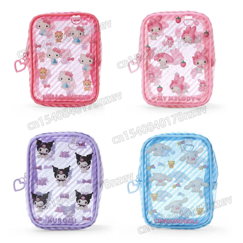 

Cartoon Hello Kitty Cinnamonroll Storage Bag Women Anime Sanrio Lipstick Makeup Bag for Girls Portable Travel Washbag Zipper Bag