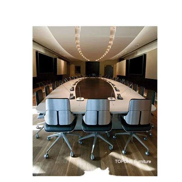 Topone Furniture Factory 20 Seats Solid Surface Conference Table Design
