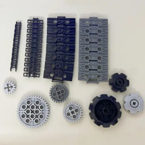 3711 14696 3873 88323 57518 57520 기술 MOC DIY 빌딩 블록 호환 하이테크용 링크 체인 벽돌 장난감