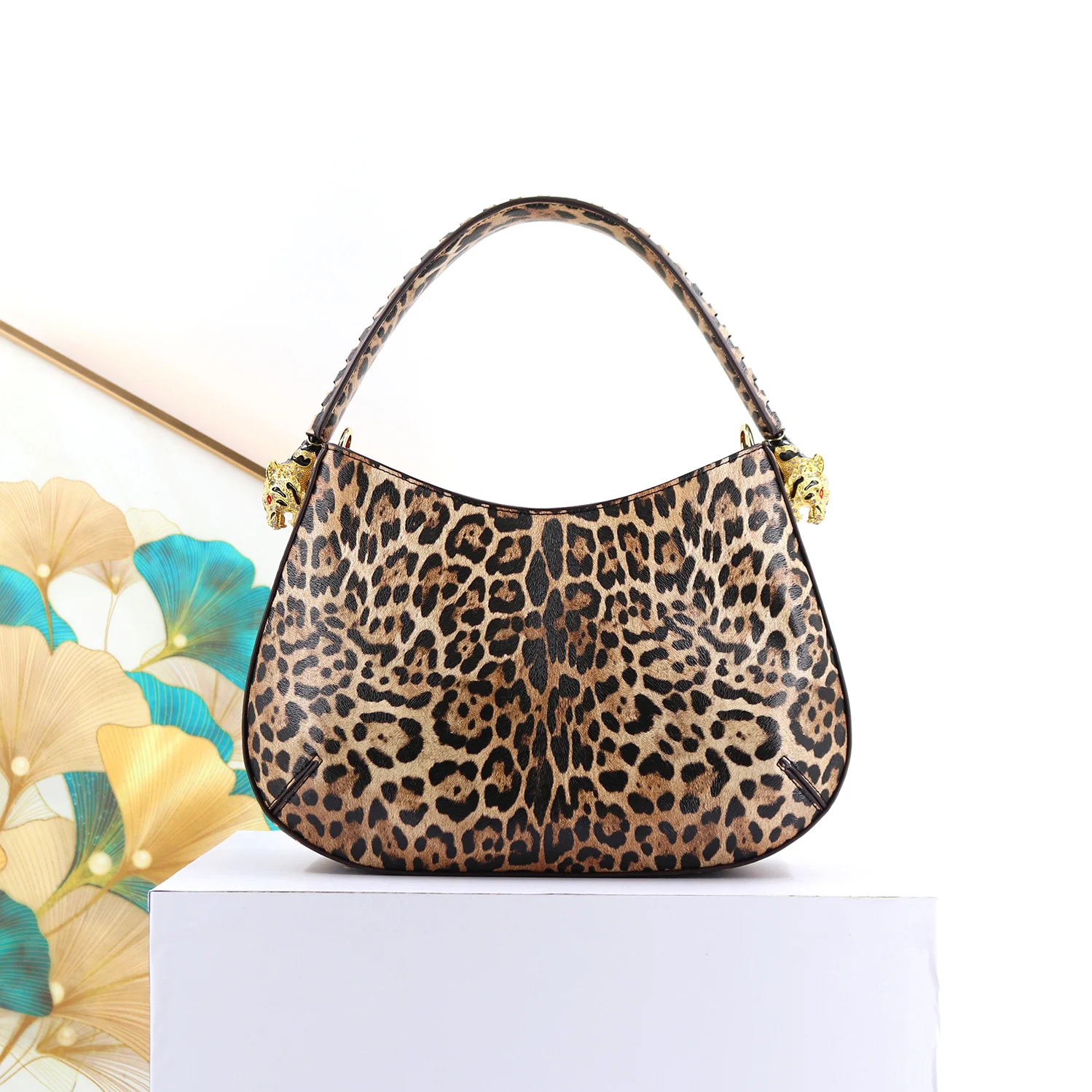 

Super Product Fashion Ladies Shoulder Bag Quality Snack Leopard Printing Handbag Women Luxury Designer Bag Factory Outlet 32 cm