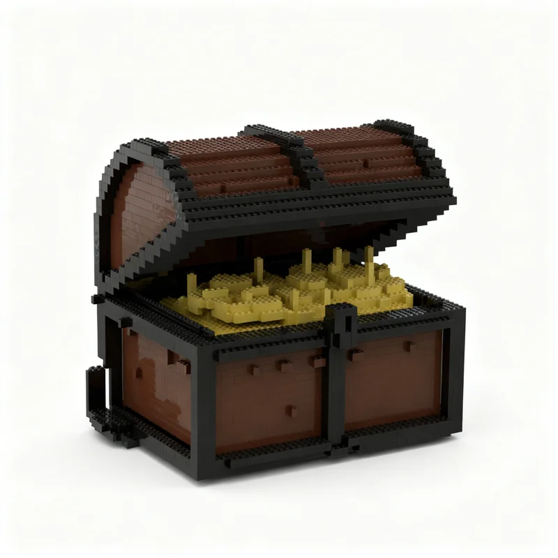 

5453pcs MOC Sculpture Treasure Chest Sculptures Model Building Blocks Construction Toy Christmas Gifts DIY Creative Idea Brick