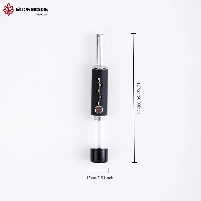 MOONSHADE Adjustable Tobacco Herb Glass Smoking Pipe with Filter Brush Portable Dry Burn Tube Smoke Pipes Accessories Gadgets