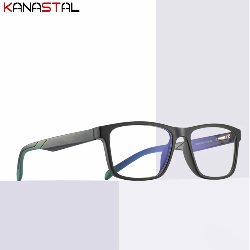 Men Opitcal Lenses Reading Glasses Prescription Myopia Presbyopic Eyewear Women Square Blue Light Blocking TR90 Eyeglasses Frame