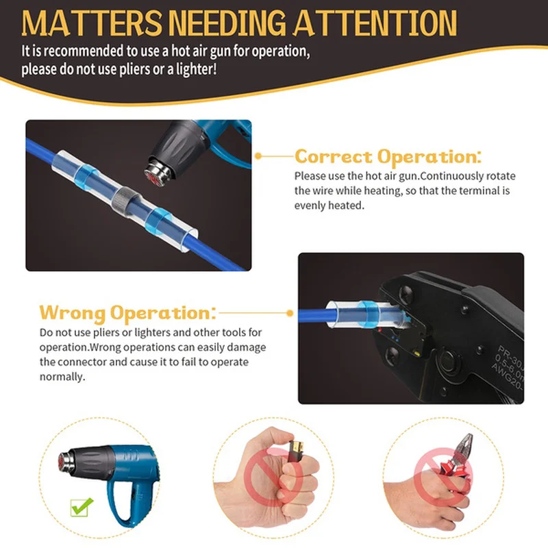 Waterproof Wire Connector Heat Shrinkable Tube Electric Cable Connectors Automotive Terminal Splice Seal Insulation Wholesale