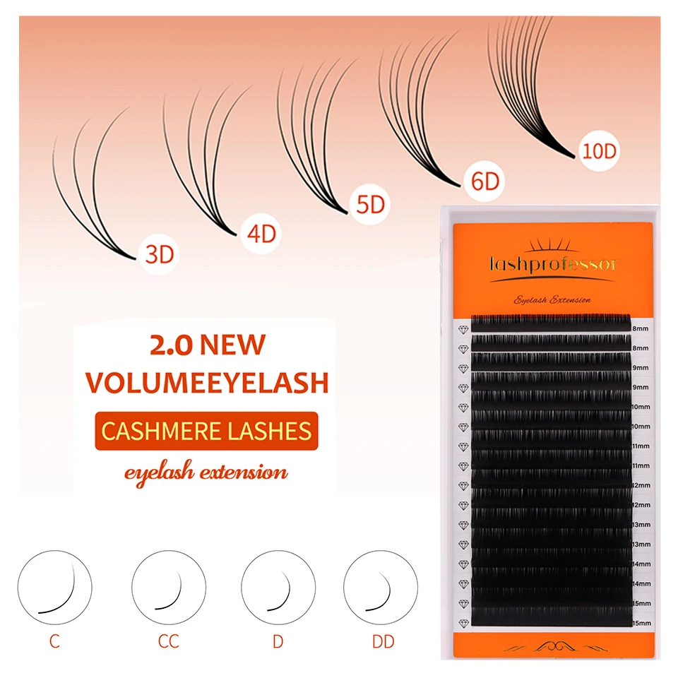 

Cashmere Classic Individual Eyelashes Extensions Ultra Matte Black Lash Premium False Mink Mega Volume Personal False Eyelashes