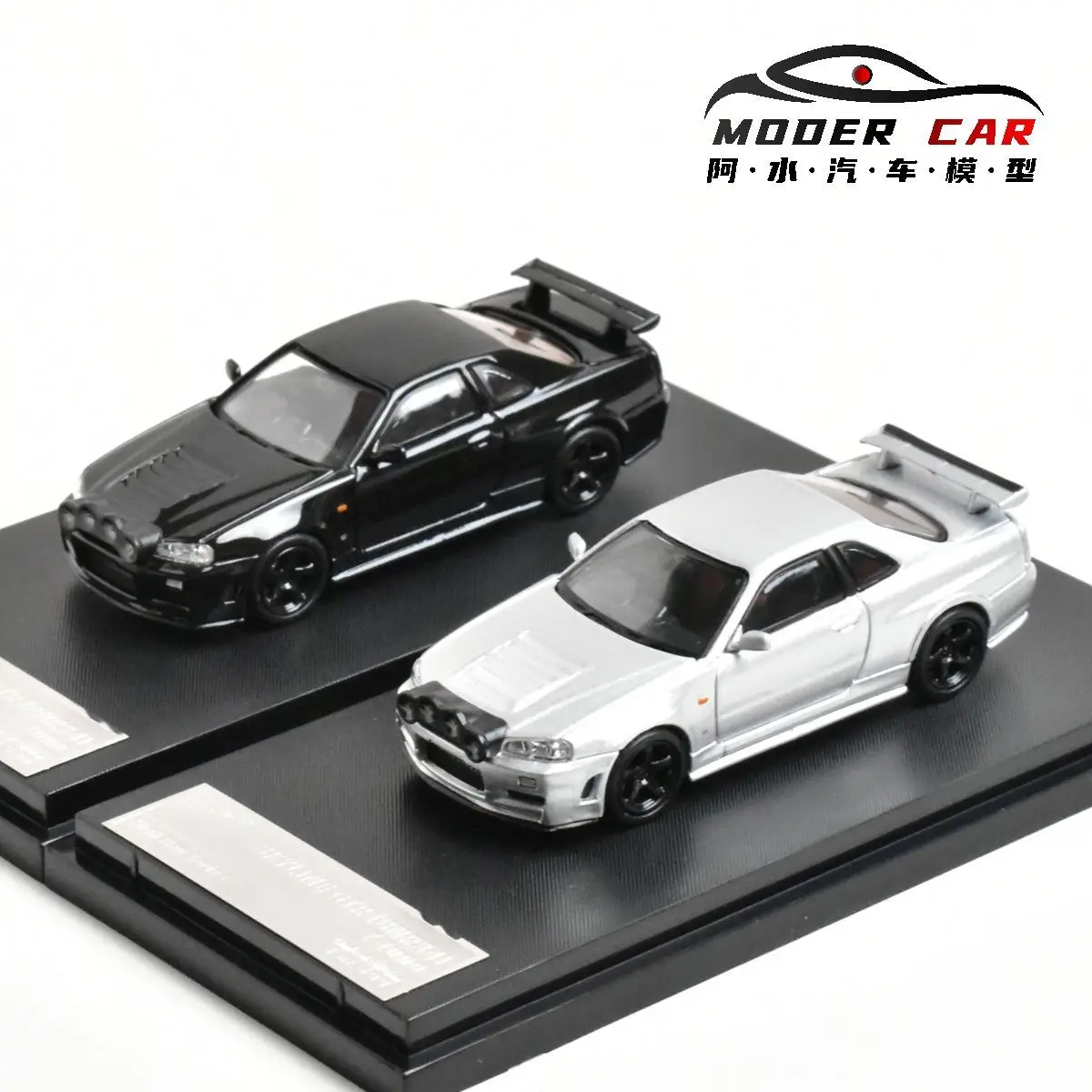 SW 1:64 R34 Cadeaus voor tieners V-spec Collection gegoten modelauto