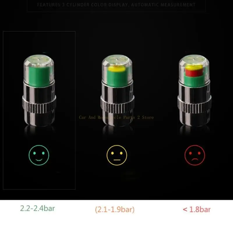 

4pcs/Set The Tire Dampence Alert Monitoring Car Motorcycle Индикатор шин Внешний клапан Обнаружение шин аксессуар