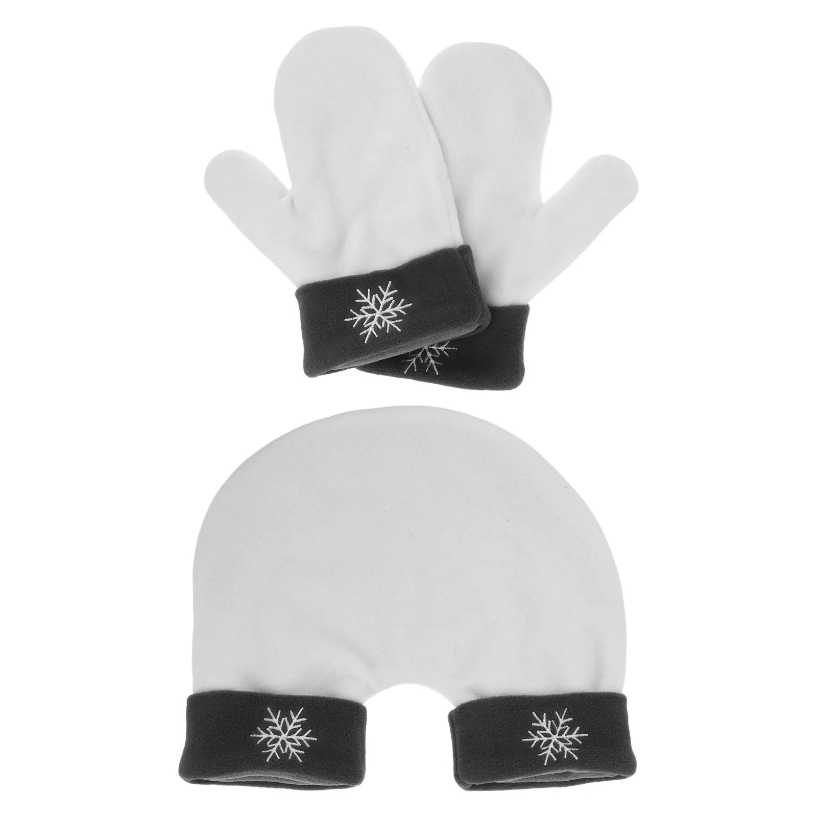 مجموعة واحدة من قفازات اليد للأزواج - قفازات صوف بطبقة مع تصميم ندفة الثلج الأنيق مثالية للسفر في الشتاء في الهواء الطلق