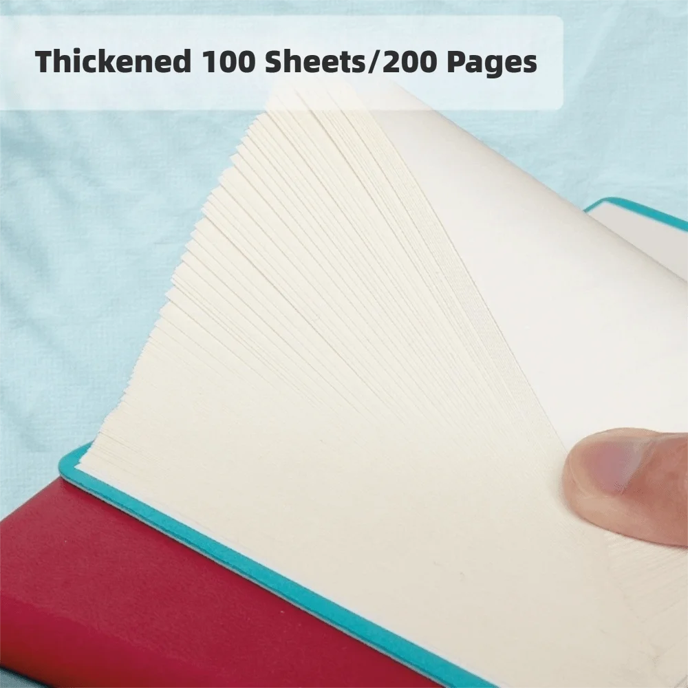 Mini A7 Notebook Soft PU Cover Thicken Pocket Notebook 100 Sheets/Book Office Learning Stationery Notepad for Business Travel