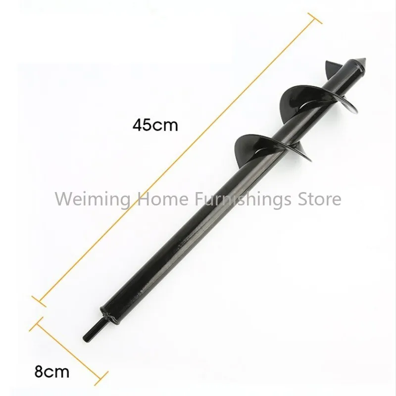 Carbon Steel Planter Garden Auger Spiral Drill Bit Planting Hole Digger Drill Bit Yard Gardening Planting Hole Digger Tool