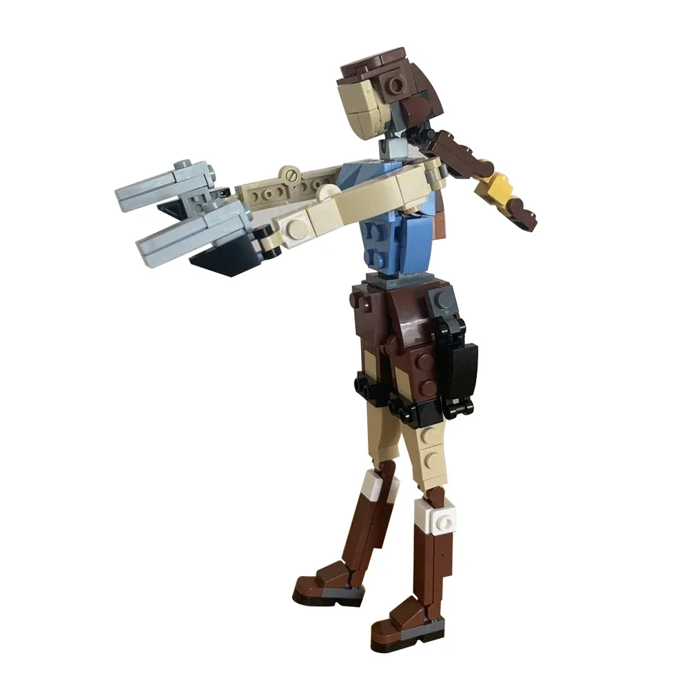 Gobricks MOC Tombed Raiders-Lara Croft Brickheadzs Game Character Building Block Set Female Warrior Adventure Model Brick Gift