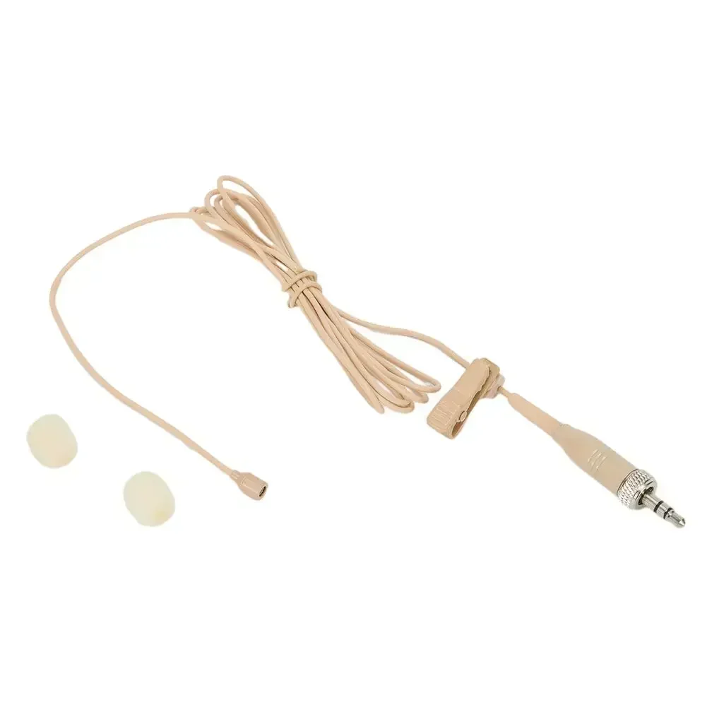 Microphone à pince Lavalier beige de haute qualité, XLR 3.5mm 3 broches 4 broches pour Shure sans fil pour microphone de discours de scène