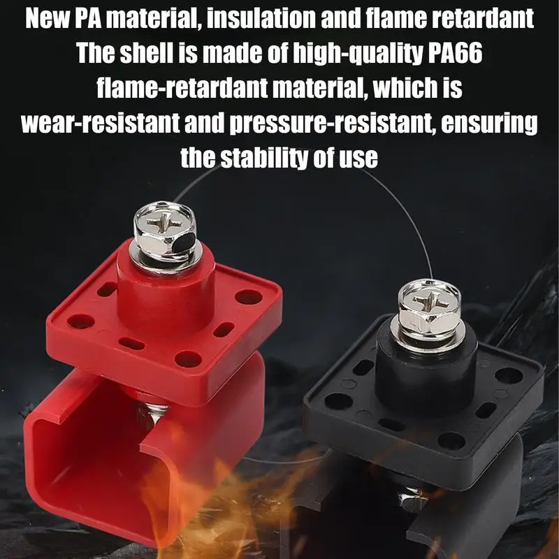 Battery Terminals Pack Of 2 All-Copper Thru Panel Terminal 100A Through The Wall Terminal Battery Terminal Ends For Battery