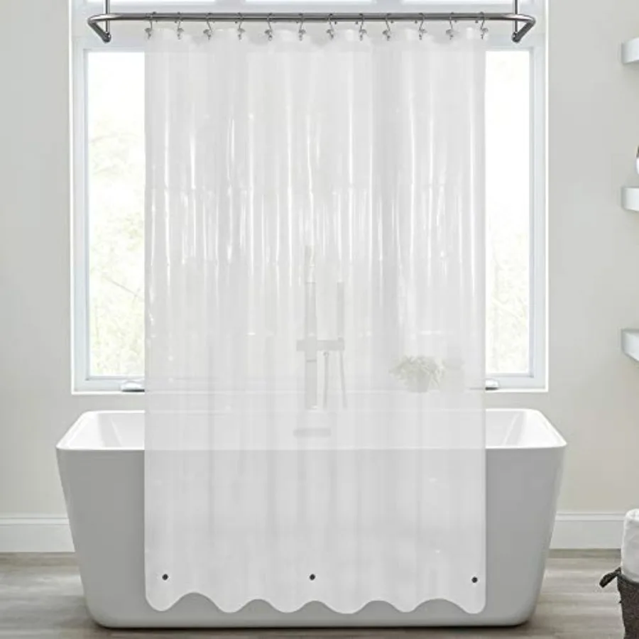 

Shower Curtain Liner with Magnets, 72x72 Frosted PEVA Plastic Shower Curtain for Bathroom, Lightweight Waterproof, 72 x 72, Fro