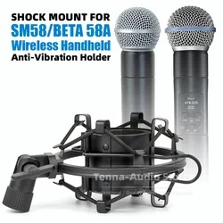 Compatible With Shure SM58 BETA 58A SLX 2 BLX ULX SM 58 Beta58A Wireless Microphone Spider Shock Mount Holder Stand Mic Clip