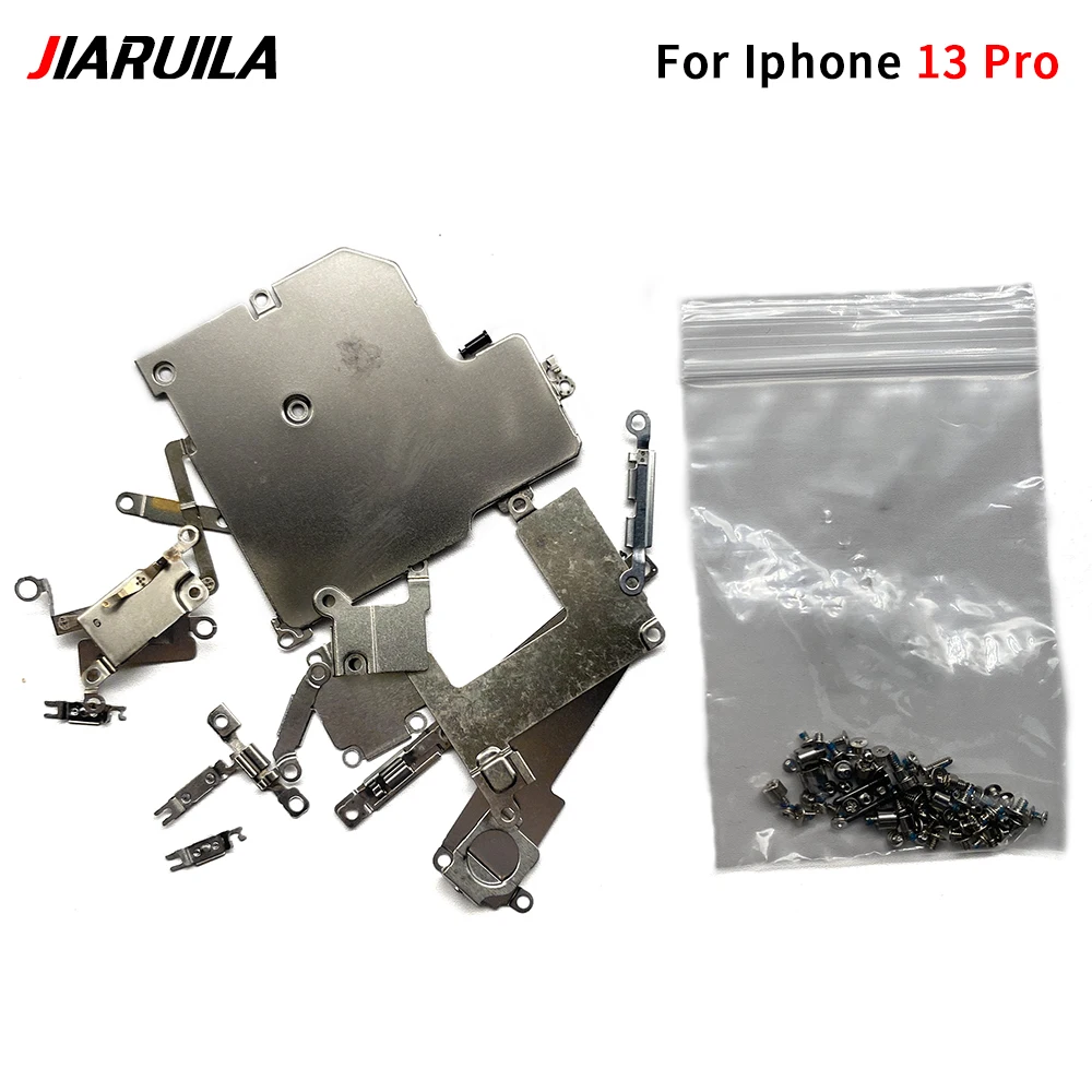 Full Inside Small Metal Holder Bracket Shield Plate Set Kit Full Screws Waterproof For iPhone 11 12 13 14 Pro Max Mini 14 Plus