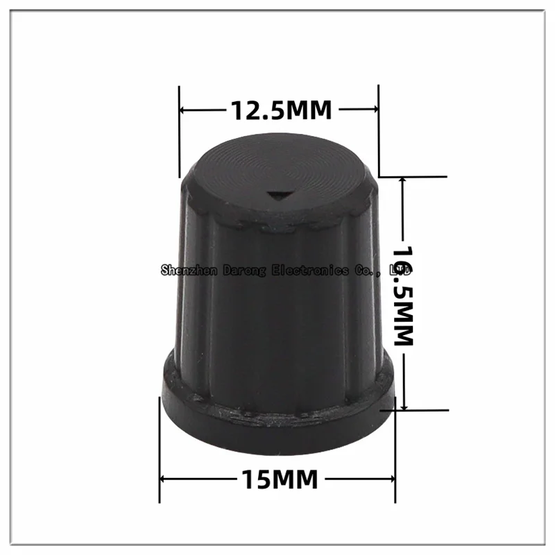 15X16.5 Plastic Gestreepte Knopdop Potentiometer Encoderdop Volume-Afsteldop Elektronische Instrumentschakelaar