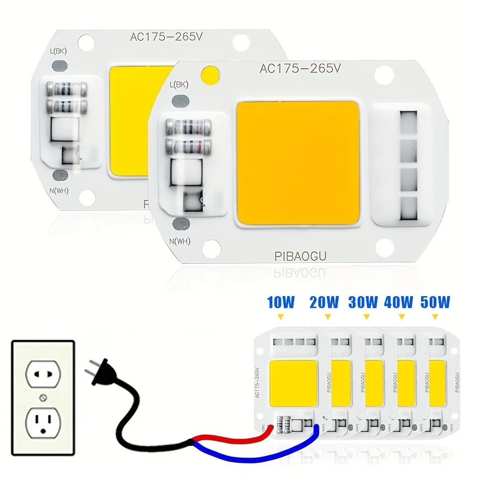 COB رقاقة LED مصباح 220 فولت 10 واط 20 واط 30 واط 50 واط الذكية IC لا حاجة سائق Lampada LED لمبة مصباح ل كشاف ضوء الأضواء لتقوم بها بنفسك الإضاءة
