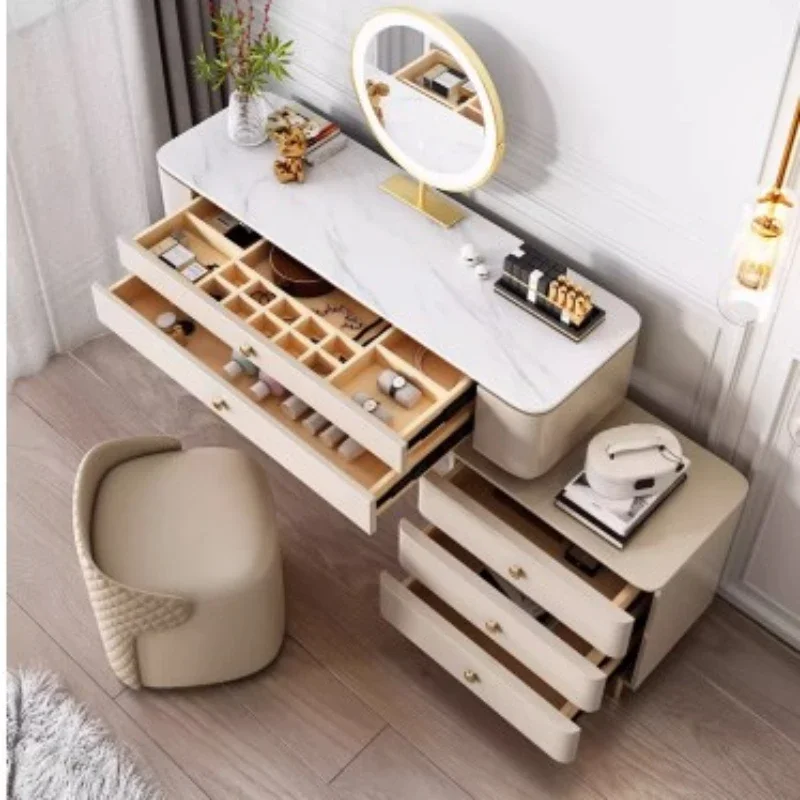 Storage Luxury Vanity Table With Mirror Chair Drawer Makeup Dressing Table Aesthetic Modern Schmink Tisch Dressers For Bedroom