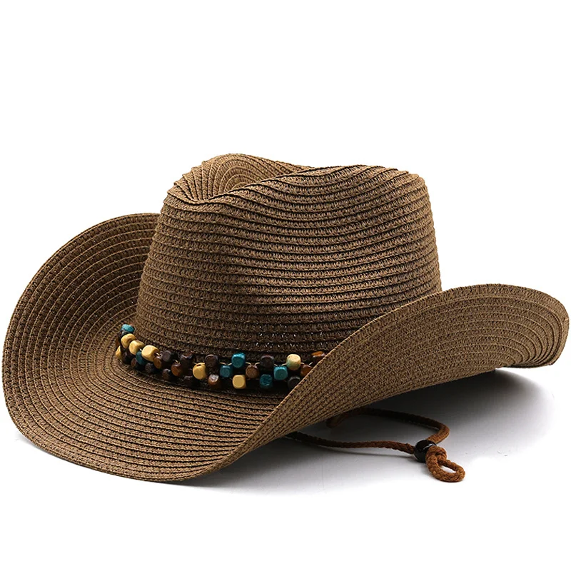 

Natural Western Cowboy Hat New Straw Hats For Men Summer Hollow Beach Cowgirl Sun Hat Sombrero Hombre Lifeguard Hats