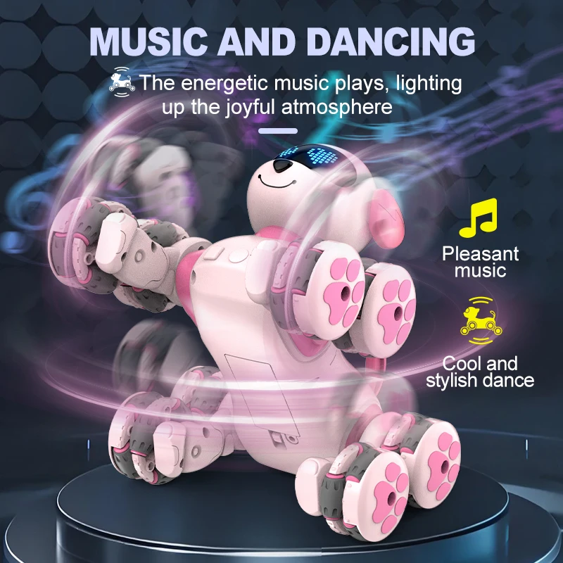 Op afstand bestuurbaar robotachtig hondenspeelgoed, interactieve op afstand bestuurbare hond, robothond dat kan zingen en dansen met speciale effecten.