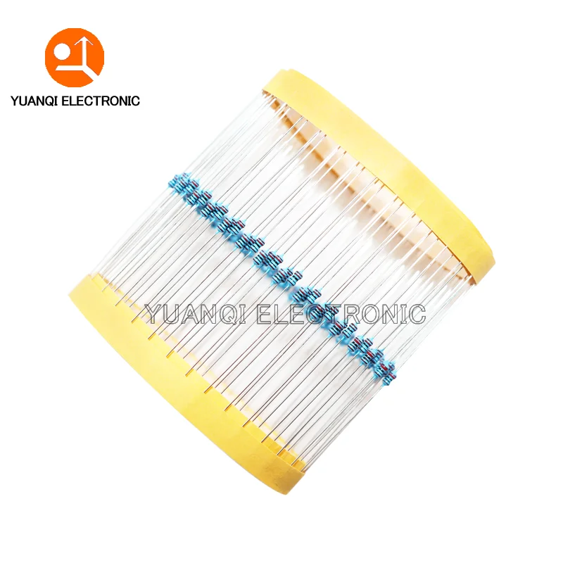 100pcs 1/8W 1% Metal Film Resistor 0.125W 1R-4.7M 10R 22R 47R 100R 220R 470R 680R 1K 3.3K 4.7K 10K 22K 47K 220K 680K 1M ohms