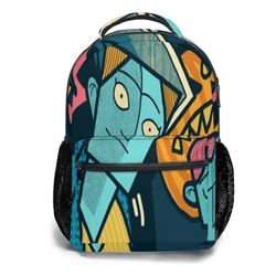 Halloween-196 Versatile Backpack Large Capacity Waterproof Backpack Washable Computer Bag Unisex