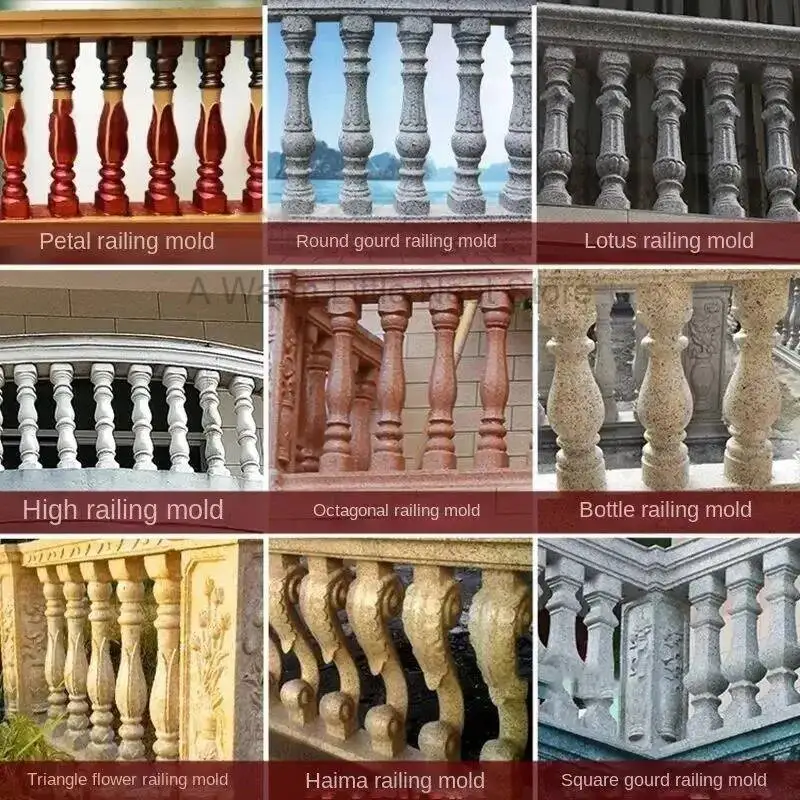 Column European-style Mold Roman Villa Fence Railing Cast-in-place Cement Building Formwork Column Balcony Guardrail Vase Column