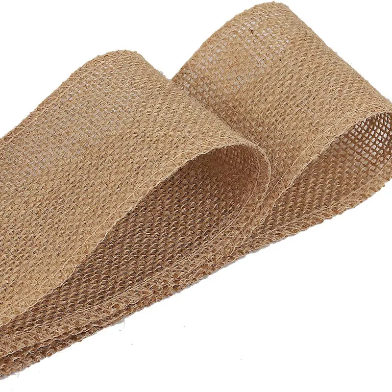 10/5/2/1Meter Natural Burlap Ribbon Jute Fabric Ribbon for Gift Wrapping DIY Craft Wedding Home Decor 2/3/4/5/6/8/10/15cm Wide