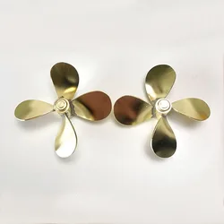 Remote Control Simulation Ship Model Accessories 50mm Copper Propeller Four-blade Propeller Navigation Model Accessories