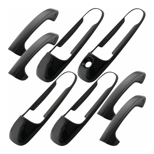 Cubierta de manija de puerta para coche, embellecedor de plástico negro para Dodge Ram 1500, 2500, 3500, 4500, 5500, Jeep Commander Grand Cherokee, novedad, 1 Juego