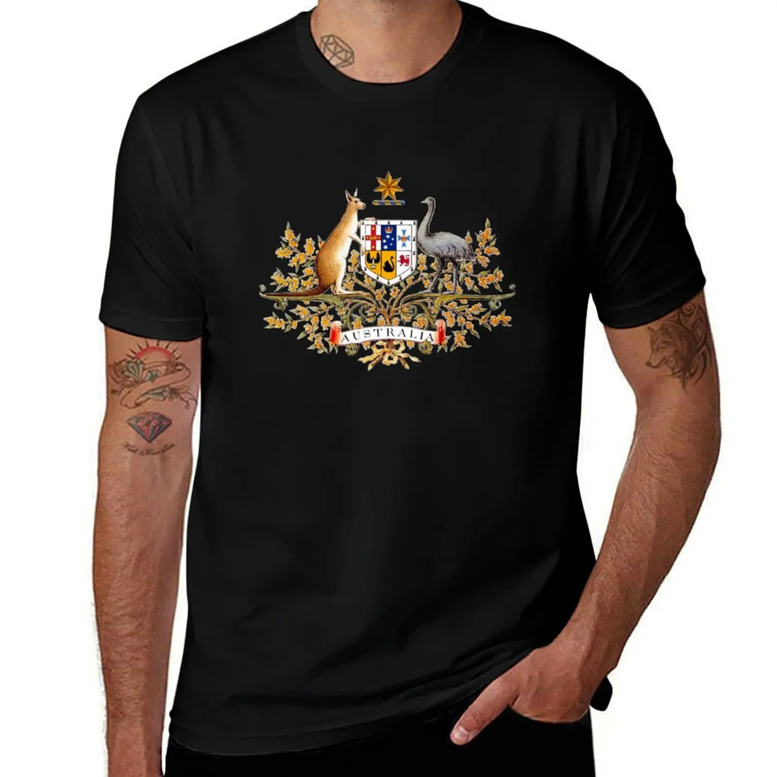 Australia Coat of Arms T-Shirt t shirts designer t shirt for man 100 percent cotton cotton t shirts high quality T-shirt