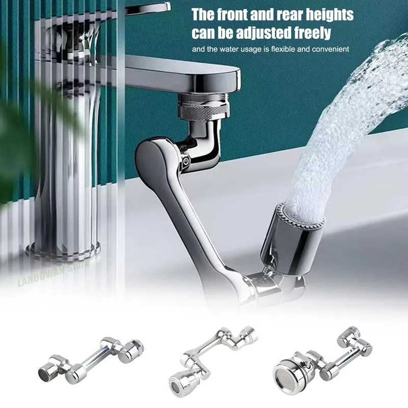 1080° Rotation Faucet Spray Head Wash Basin Kitchen Tap Extender Adapter Universal Splash Filter Nozzle Flexible Faucets Sprayer