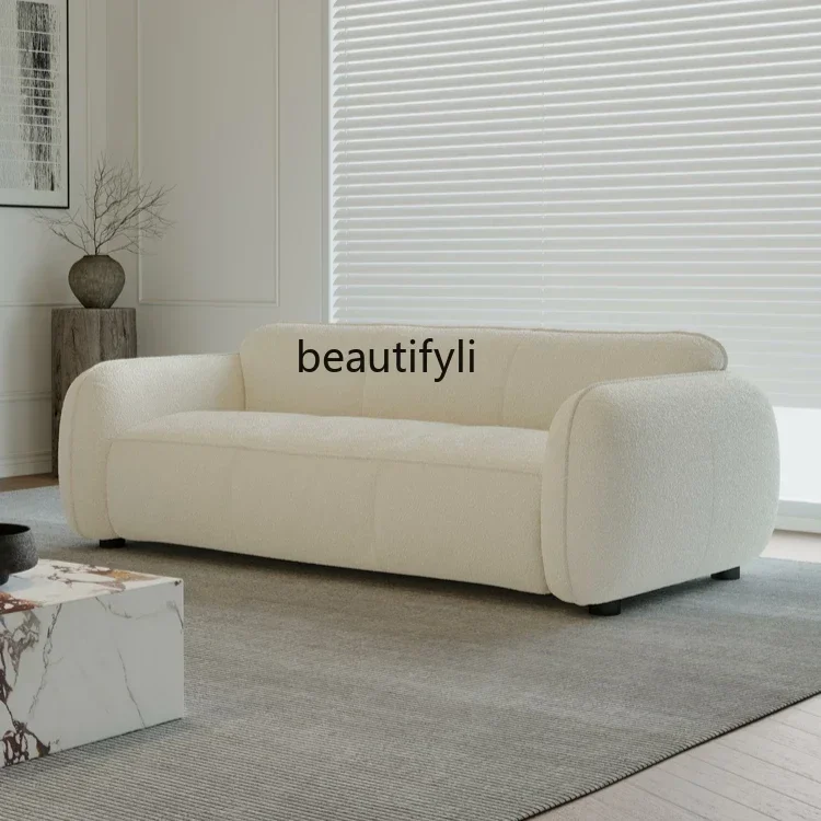 

Y Sofa Modern simple living room straight row high-end French fabric sofa