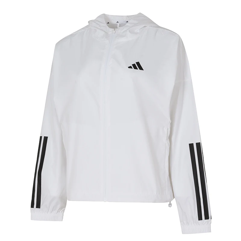 

Женская спортивная куртка Adidas для фитнеса и тренировок, тканая куртка для бега с капюшоном, свободный топ Kc7655