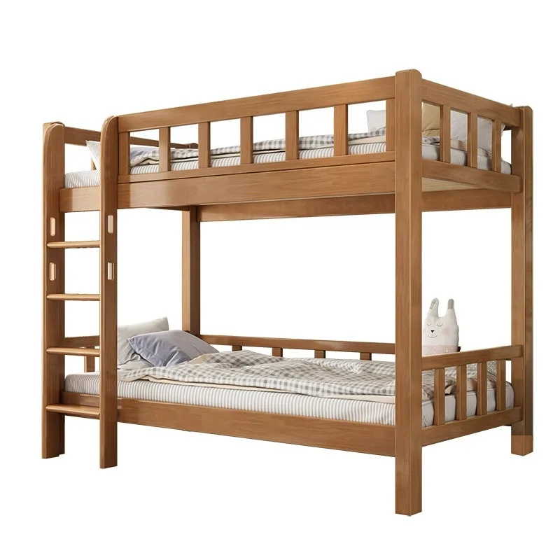 ！@Factory Sale Modern Multi-Functional Solid Wood Bunk Bed Hot Sale Direct Double Bed Storage for Children's Bedroom Wholesale