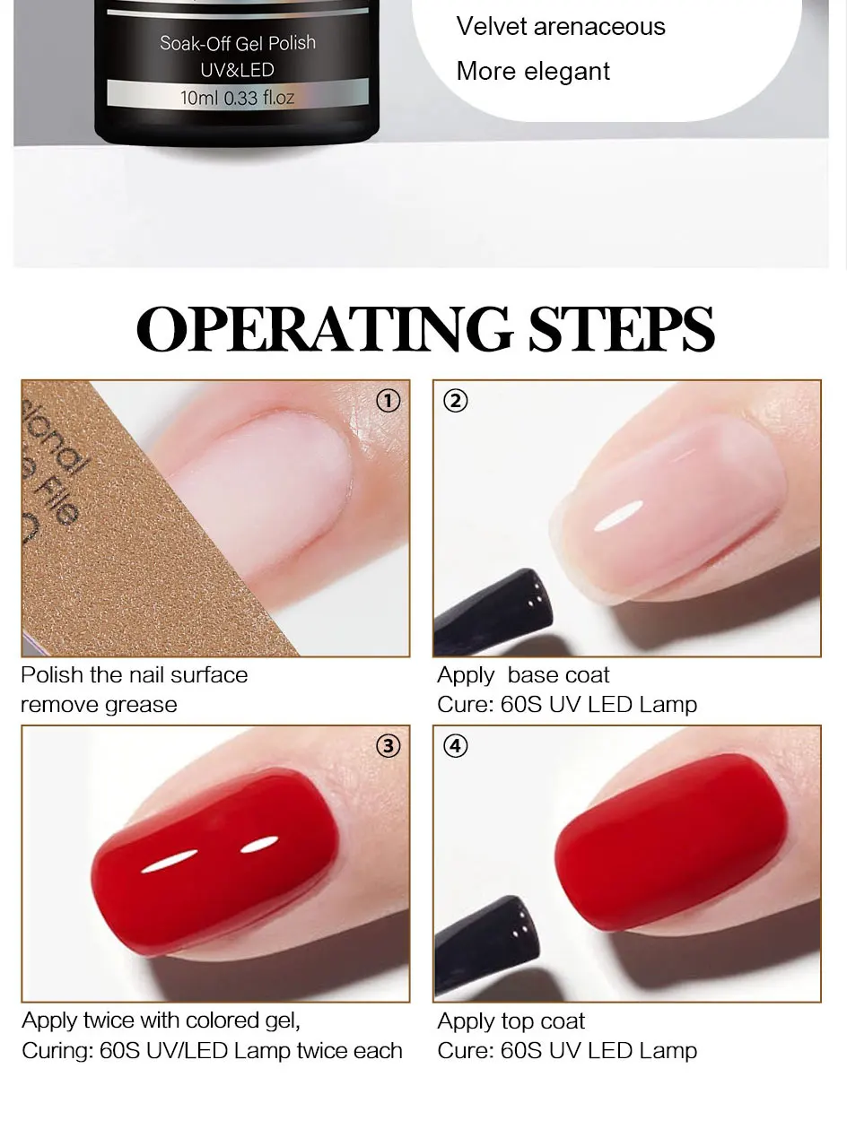 10ML Matte Top Coat Gel Polish Matte Funktion Gel Semi-Permanent Sealer Lack Soak Off UV LED Nail art Funktionelle Gel Liefert – Detail 11