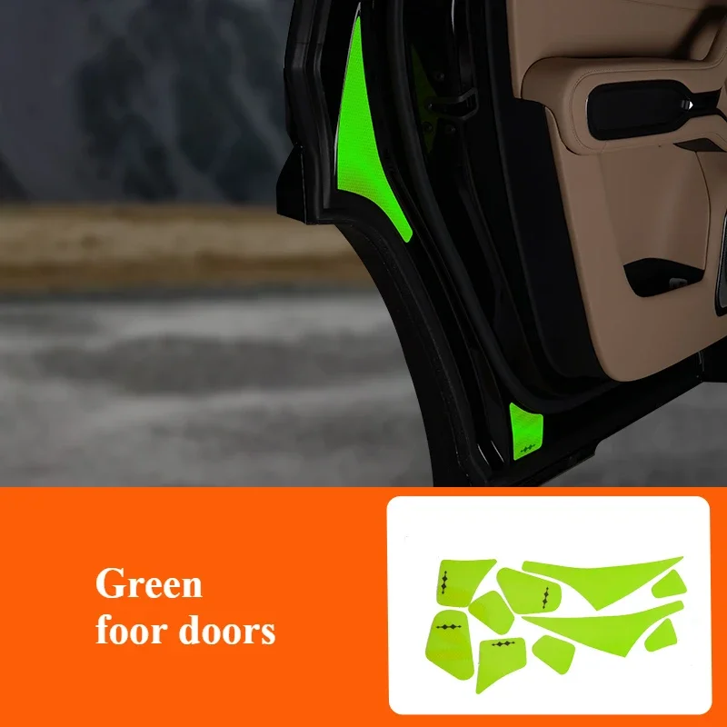 

For BYD Equation Leopard 8 Car Door Reflective Sticker Warning Anti-collision Strip Four Doors Anti-scratch Decoration Sticker