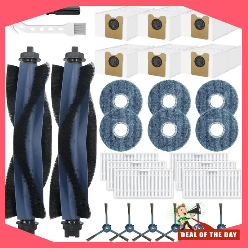 Accesorio de entrega en 24 horas, filtro Hepa, paño de mopa, bolsas de polvo, Cepillo Lateral, cepillo principal de repuesto para Robot aspirador Eufy Omni C20