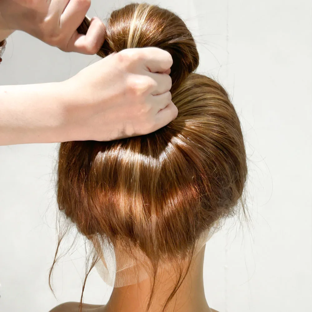 

220% 360 Полный парик шнурка 30 40 дюймов Цветные блики Ombre Bone Прямой парик фронта шнурка 13x6 Парики из 100% человеческих волос на шнуровке