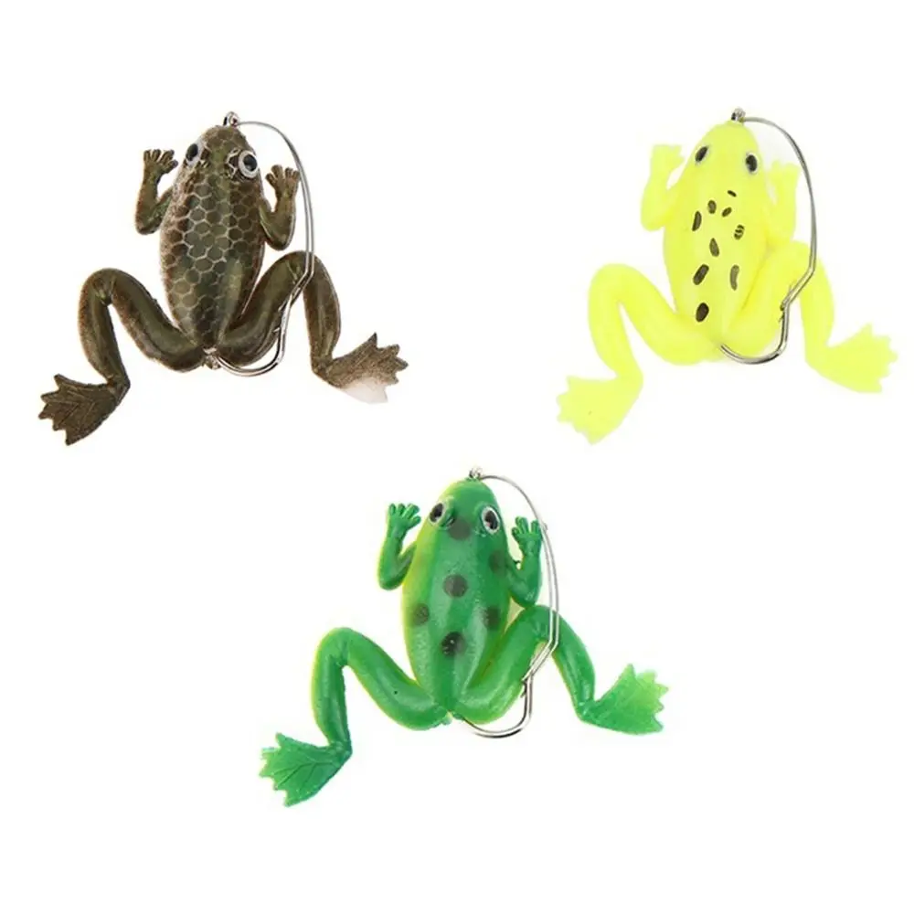 

6PCS Durable PVC Frog Lure Soft 4cm/3g Frog Bait Lightweight with Hook Frog Fishing Lures Fishing Accessory