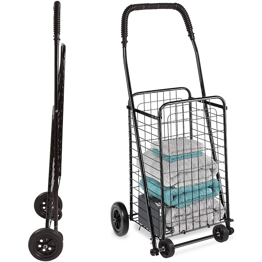 DMI Utility Cart with Wheels to be used for Shopping Grocery Laundry and Stair Climber Cart Weighs 7.5 Pounds but holds up to 9